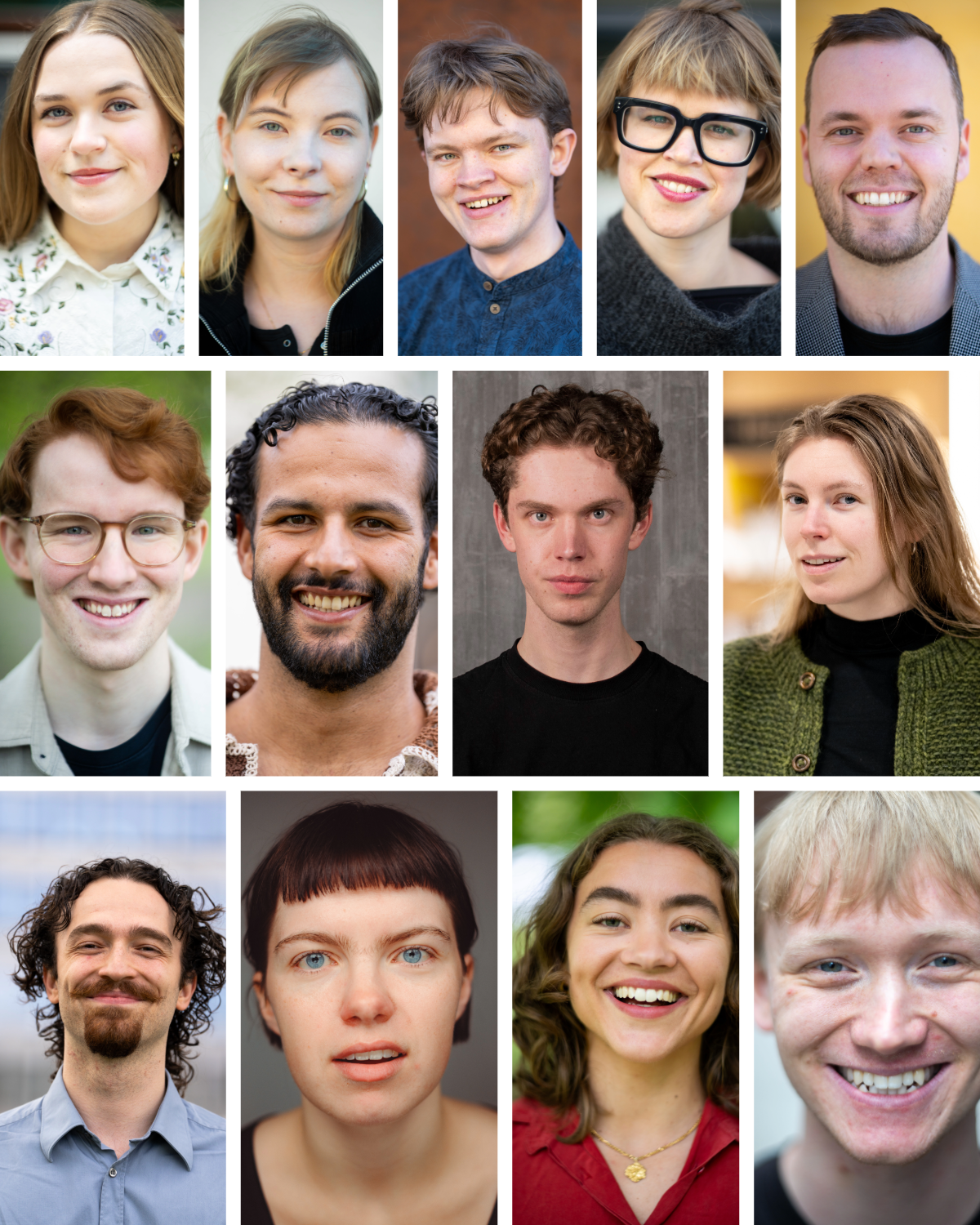 Samling av ansiktene til alle som er med i Antologien 2026